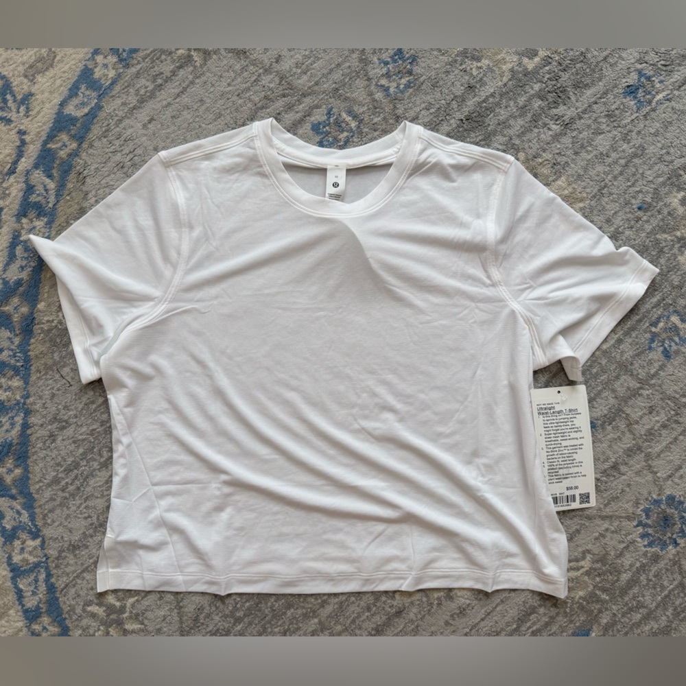 Lululemon Ultralight Waist-Length T-Shirt White - Picture 6 of 11
